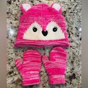 Kids hat and mittens 2-4y